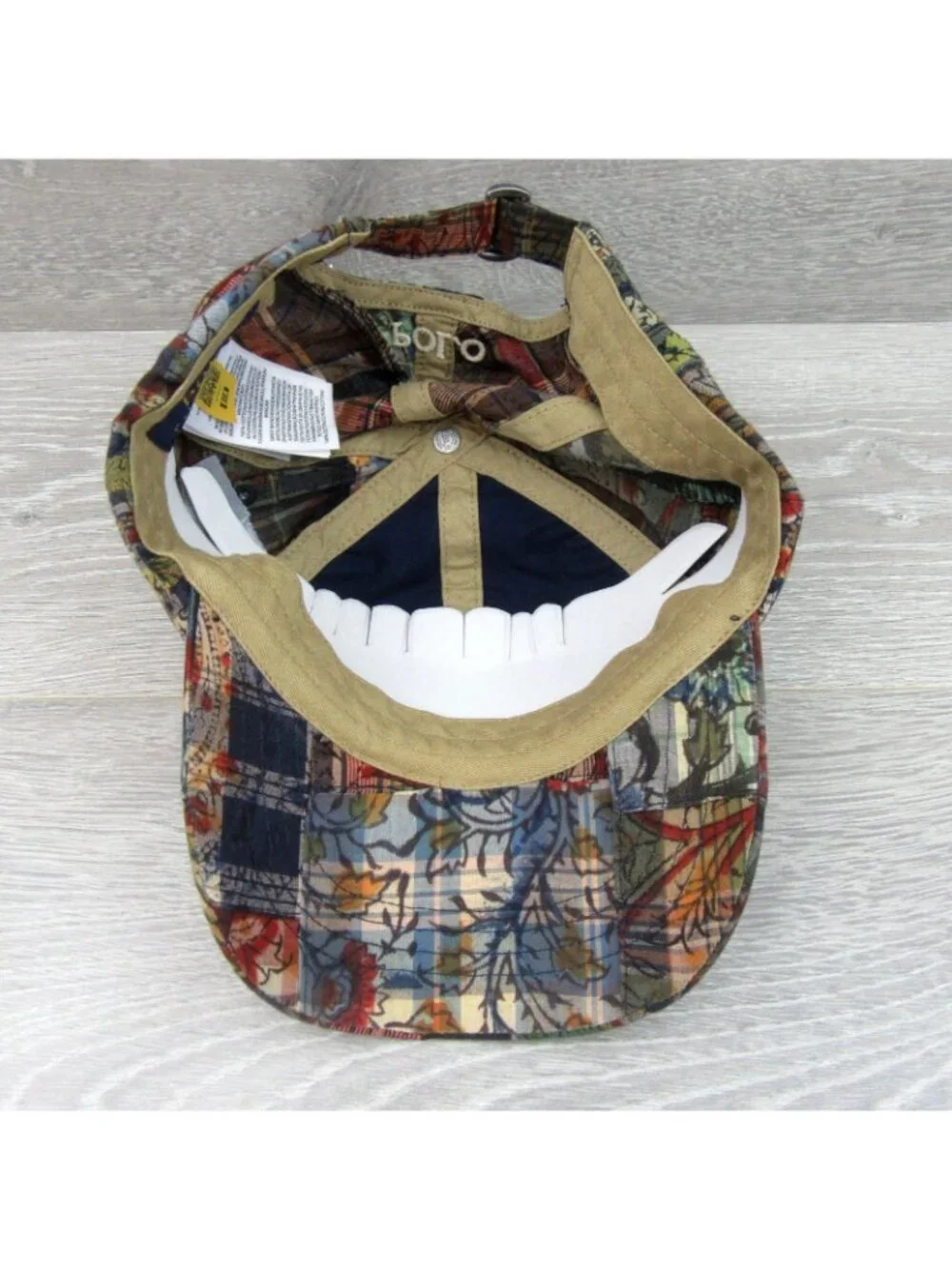 Polo Ralph Lauren Pony Logo Patchwork Madras Ball Cap Adjustable Strap NEW